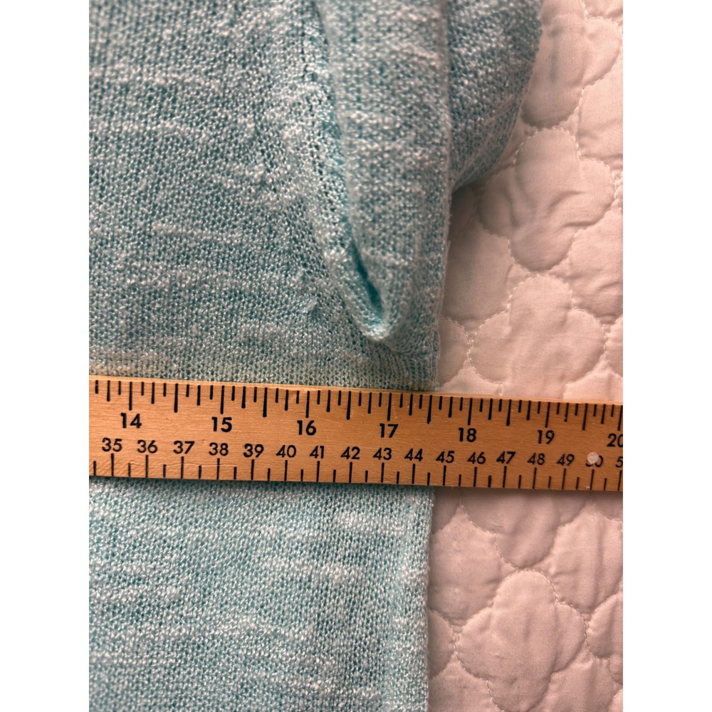 Lilly Pulitzer Aqua Blue Tassel Open Front Knit Cardigan Sweater Women's Size S - Picture 6 of 7